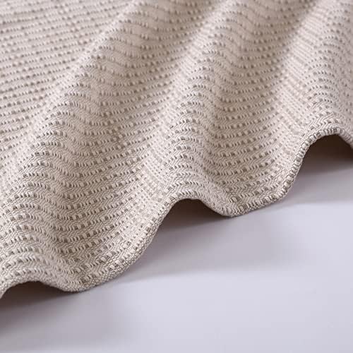 Tommy Bahama - Twin Blanket, Naturally Soft & Breathable Bedding for Couch or Bed, Lightweight for Year Round Comfort (Woven Textured Natural Brown) (Pack of 2) - Image 5