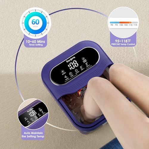 Collapsible Foot Spa Electric Rotary Massage with Heat, Bubble,Temp Control - Image 3