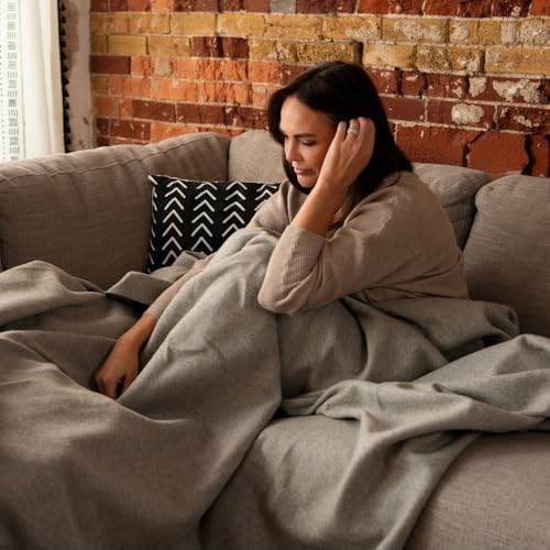 Arcturus Tahoe Wool Bed Blanket | Soft, Breathable Wool Blanket for Year-Round Comfort - King Size (90"x 108") | Thick, Washable & Warm (Stone Gray) - Image 5