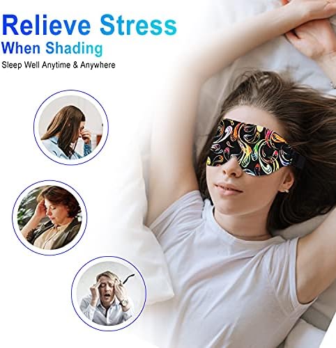 3D Sleep Mask, 100% Blackout 3D Contoured Sleep Eye Mask, Comfortable & Super Soft Sleeping Mask with Adjustable Straps for Women, Men, Sleeping Travel Yoga Naps (Colorful) - Image 5