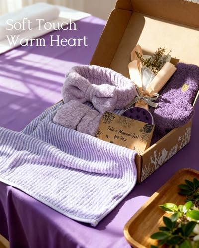 11pcs Natural Pampering Spa Gift Baskets for Women, Lavender - Image 4
