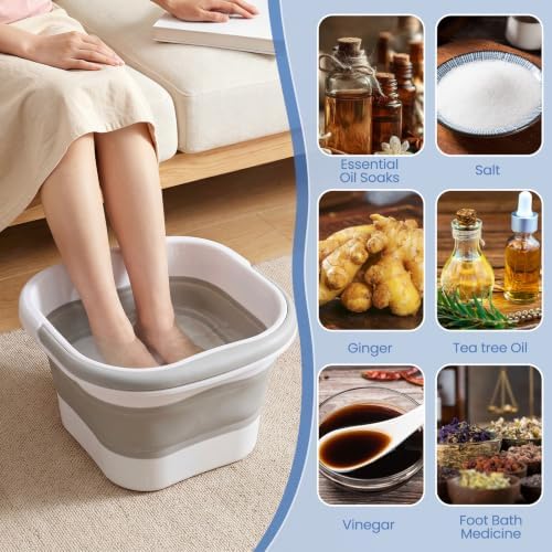 Collapsible Foot Soaking Tub Foot Bath Massage Spa 120 Acupressure Points - Image 4