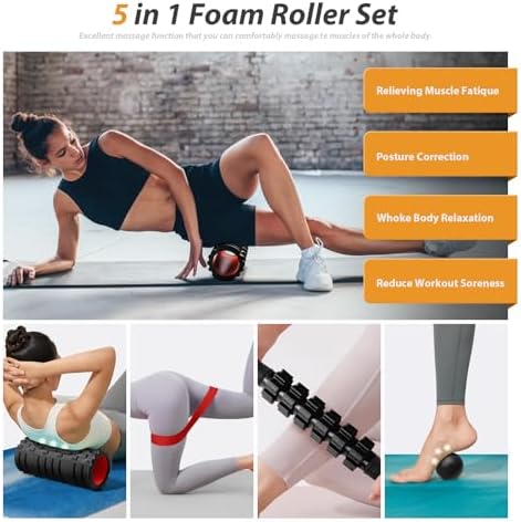 SUBCULTUREPICK 5 in1 Foam Roller Set, Trigger Point Foam Roller Deep Tissue - Image 2