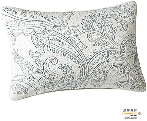 Harbor House Modern Design Decorative Pillow Hypoallergenic Sofa Cushion Lumbar, Back Support, Oblong 12" x 18", Paisley Blue - Image 3