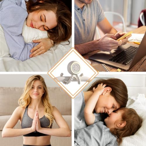 Easysleep Portable Sound Machine for Baby Adult White Noise Machine with 30 Soothing Sounds 32 Volume Levels 4 Timer Sleep Soother Rechargeable Shush Brown Noise Machine for Home, Travel & Office - Image 7