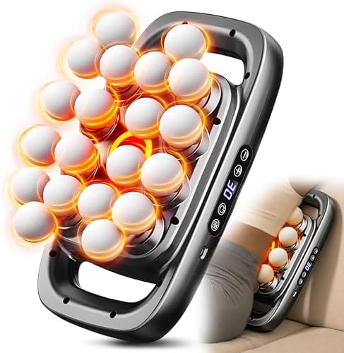 20 Head Massage Gun Deep Tissue, Electric Back Massager with 3 Modes 30 Levels, Handheld Massager for Pain Relief, Multi Head Massager for Neck, Shoulder, Back, Legs, Body by syufoorelax