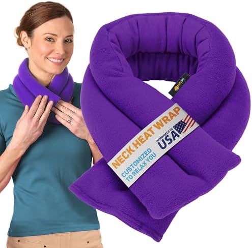 SunnyBay Heating Pad, Neck and Shoulder Wrap, 26x4 inch, Purple by SunnyBay