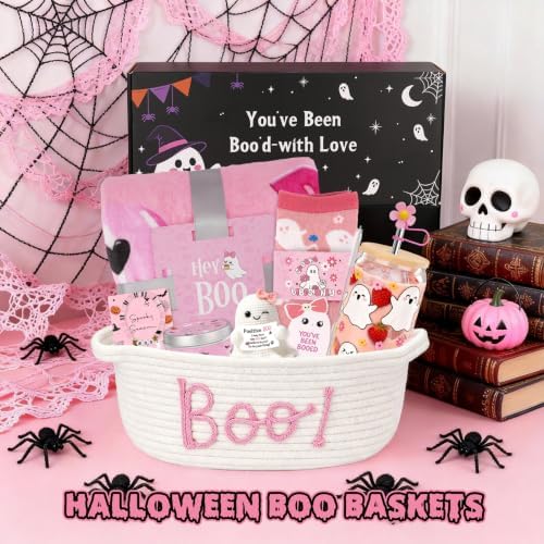 12 Pcs Halloween Boo Baskets Stuffers for Women (Pink) - Image 7