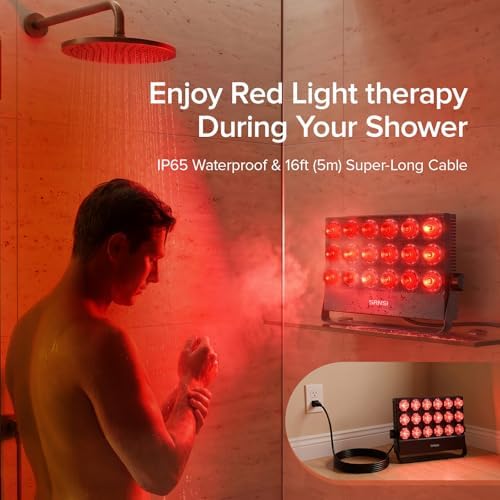 SANSI Red Light Therapy for Face Body, Waterproof Shower Infrared Light - Image 2
