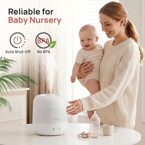 Clarston Humidifiers for Bedroom, 2L Cool Mist Humidifier, 24dB Quiet Sleep - Image 5