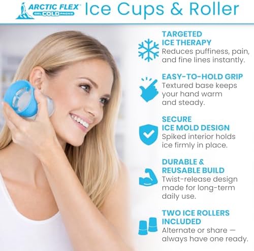 Arctic Flex Ice Roller for Face, Eyes & Neck (2 Pack) - Facial Ice Cube - Image 2