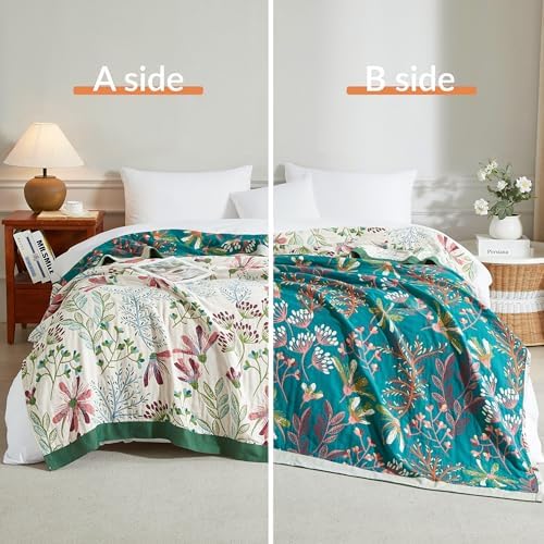 Boho Throw Blanket for Bed 90”x98”, 100% Cotton Blanket for Couch Sofa - Image 2