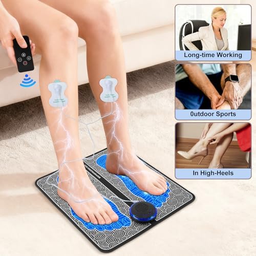 EMS Foot Massage for Muscle Relaxation, Transcutaneous Electronic Nerve Stimulator, LCD Display Screen, Adjustable 10 Modes & 19 Gears - Image 6