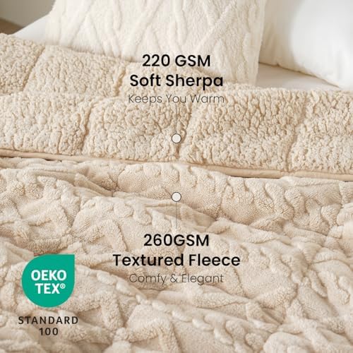 Drewin Weighted Blanket for Adults Full Size 10lbs,Beige,48 x 72 inches - Image 3