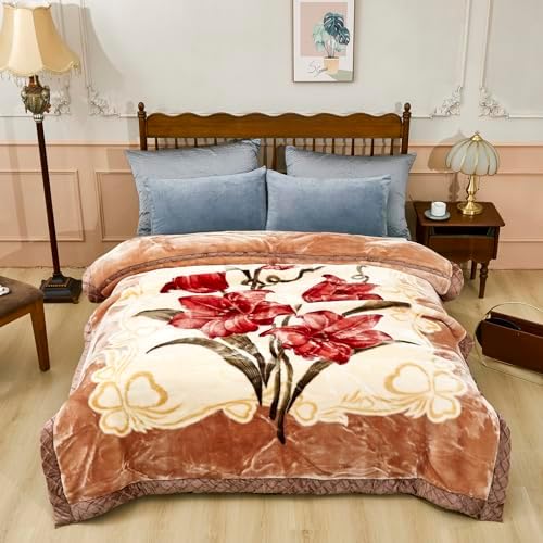 6.6 lbs Heavy Korean Mink Blanket, 2-Ply Silky Soft Plush & Warm,Full Size 71"×87" Blanket for Couch & Bed. by LGYKUMEG