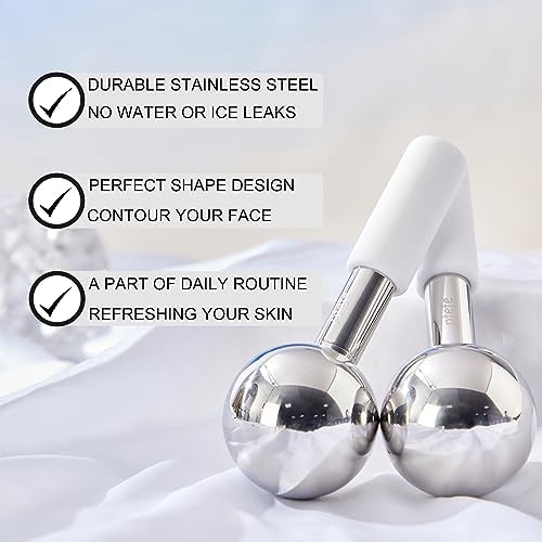 360 Rotating Ice Globes for Face Eyes, Facials Cold Roller for Puffy Eyes - Image 3