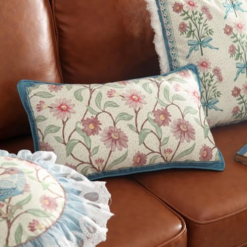 patdrea Designer French Velvet Throw Pillow Cover,12"x20"-MontebourgD - Image 2