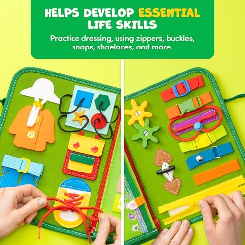 Clever Fox Play Busy Book, Toy for Toddlers, Babies & 3+ Year Olds, Green - Image 4