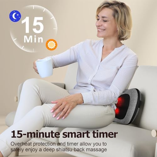 VIKTOR JURGEN Shiatsu Back Massager with Heat, Deep Tissue for Pain Relief - Image 3