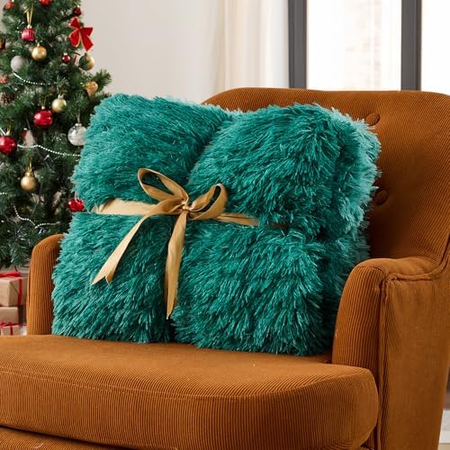 yescool Weighted Blanket for Adults (15 lbs, 60" x 80", Kelly Green) Heavy Blanket for Sleeping Perfect for 140-160 lbs, Queen Size Faux Fur Blanket with Premium Glass Bead, Machine Washable - Image 7