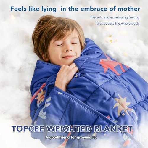 Topcee Weighted Blanket (7 lbs, 40" x 60") Cooling Throw Heavy Blanket for Sleeping Apply to 40-60 lbs, Soft Thick Breathable Blanket with Glass Bead, Easy Care - Image 3