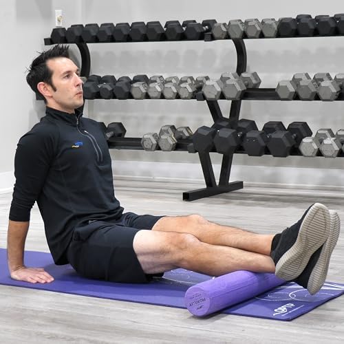 OPTP PRO-ROLLER Standard Density Foam Roller – Round, Purple, 36" x 4" - Image 6