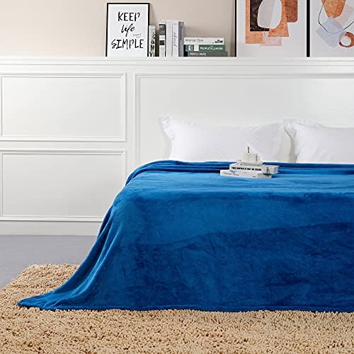 NANPIPER Fleece Blankets, Super Soft Flannel Queen Size Blanket for Bed, Luxury Cozy Microfiber Plush Fuzzy Blanket,Turquoise Blue - Image 4