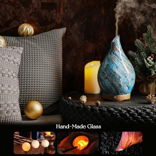 Porseme Essential Oil Diffuser 280ml Handmade Glass Diffuser 7H Runtime - Image 5