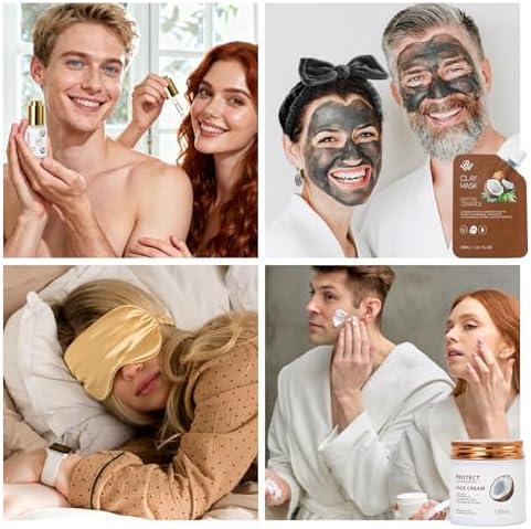 35 Pcs Coconut Vanilla Spa Gift Basket for Women & Men, Face Skin Care Set - Image 7