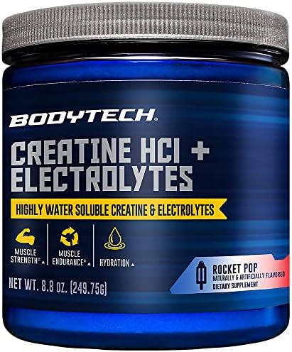 BodyTech Creatine HCl + Electrolytes Powder, Rocket Pop, 8.8 Oz by BodyTech