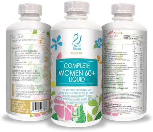 ACTIF Liquid Daily Multivitamin for Women Age 60+ with 45+ Advanced Factors – Non GMO, Made in USA, 32oz - Image 4
