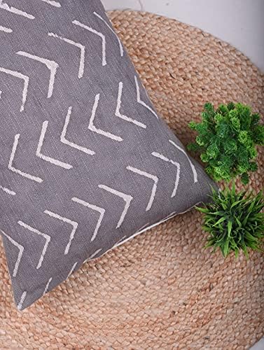 Trade Star 100% Cotton Lumbar Pillow Cover Handloomed Pillow Shams Rustic Back Rest Case Throw Pillow Cover Fall Decor Authentic Bedding Farmhouse Cover Mudcloth Long (Grey Phoenix 14X36 INCHES) - Image 4