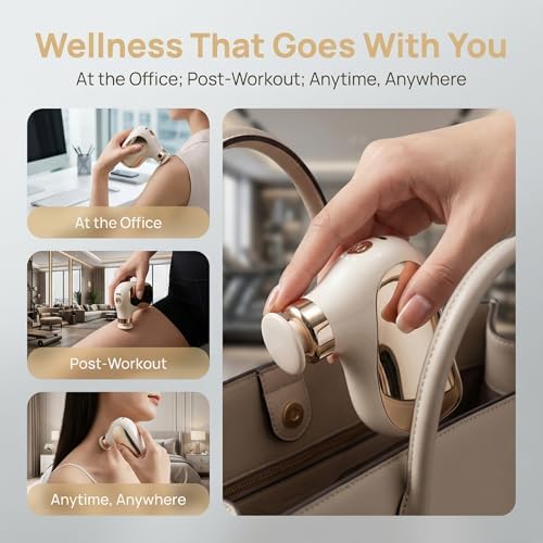 Mini Massage Gun, Ultra-Portable Deep Muscle Massager, 4speed Settings and 4 Back Massage Heads - Image 2