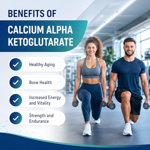 LongJuvity Calcium Alpha-Ketoglutarate Time Release AKG Supplement (1,000mg Per Serving) - Gut Health, Bone Health, Anti Aging & Longevity - Independently Lab Tested (60 Enteric Coated Capsules) - Image 5