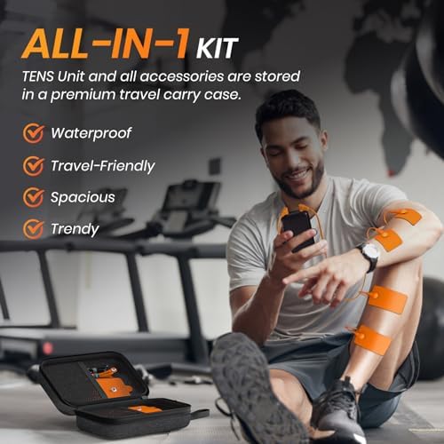 AVCOO 3-in-1 TENS Unit with EMS & Relax for Pain Relief, 32 Modes, EVA Case - Image 5