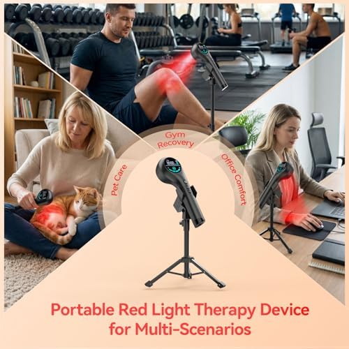 Red Light Therapy Device, 660/808nm Handheld Infrared Light Wand with Stand - Image 5