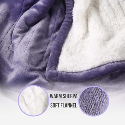 ESTINGO Heated Blanket Electric Blanket Twin Size, Heating Blanket with 5 Heating Levels & 10 Hours Auto Off, Heated Blanket with Overheating Protection for Home, 62"x84", Lavender Purple - Image 4