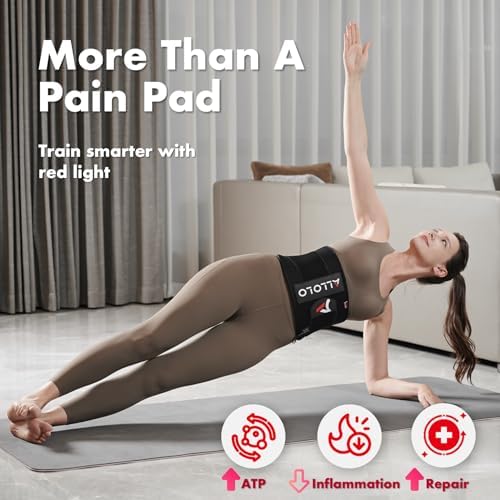 ALLOLO Red Light Therapy for Body, 3 in 1 LEDs Red Light Therapy Belt with Timer Remote Control, 660nm 850nm Infrared Light Therapy Pad for Body Waist Shoulder Knee, 16.7" x 7.9" Large Area - Image 5