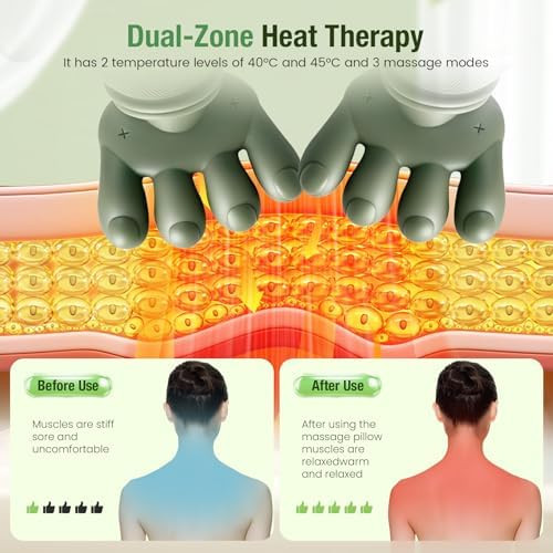 4D Wireless Neck Massager with Heat, Portable Bionic Massage with Real Human Hand Kneading, Neck Massager for Pain Relief Deep Tissue, Body Muscle Pain Relief, Perfect Relaxation Gifts for Men Women - Image 4