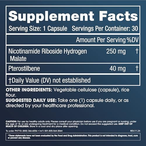 ProHealth Nicotinamide Riboside + Pterostilbene | 30 Capsules | NAD+ Support Plus Sirtuin Activation for Optimized Aging | USA Manufactured, Triple Lab-Tested - Image 2