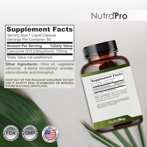 Heart Health CoQ10 100mg - Coenzyme Q10 Supplement for Energy Production, Healthy Aging, Muscle Fatigue, and Heart Support . Fight General Fatigue. 2 Months Supply.60 High Absorption Liquid Capsules. - Image 6