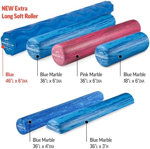 OPTP PRO-ROLLER XL Soft Density Foam Roller – Round, Blue, 46" x 6" - Image 6