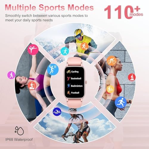 Jugeman Smart Watch for Men Women, 1.57" Smartwatch (Answer/Make Call), 2026 New Fitness Tracker with 110+Sport Modes, Heart Rate/Sleep Monitor, IP68 Waterproof, Smartwatches for Android iOS Pink - Image 5