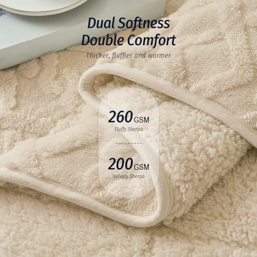 Wemore Adults Weighted Blanket for Sleep Queen Size 15 lbs 60" x 80" Khaki - Image 2