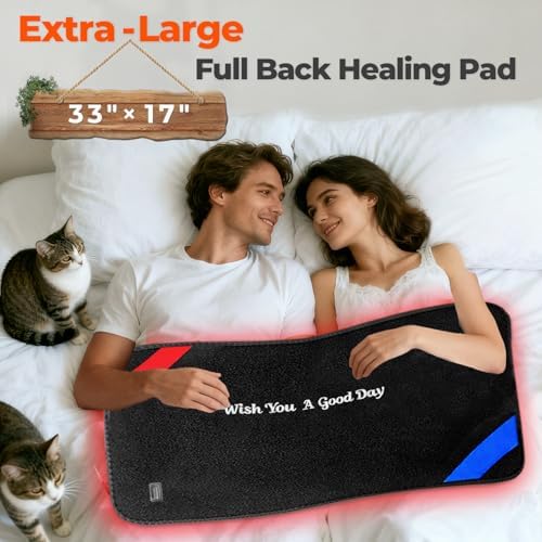 33"x17" Red Light Therapy Mat, 480 LEDs Infrared Light for Pain Relief - Image 3