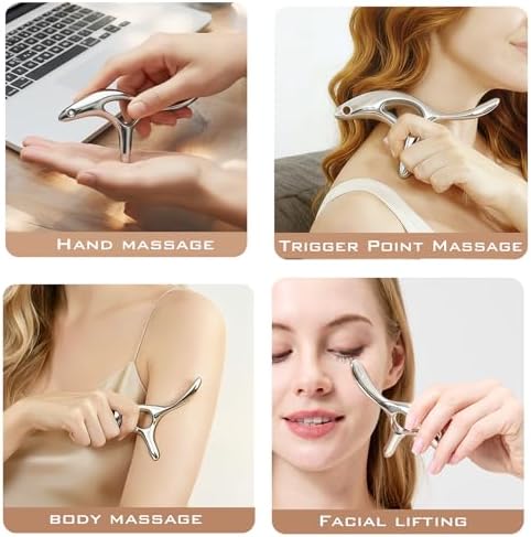 BYYDDIY-Women's Facial Lifting and Body Massage Tool, Gua Sha Trigger Point Massage Tool -Thumb Protector,Deep Tissue Massage,Muscle Scraper Tool (s.T) - Image 2