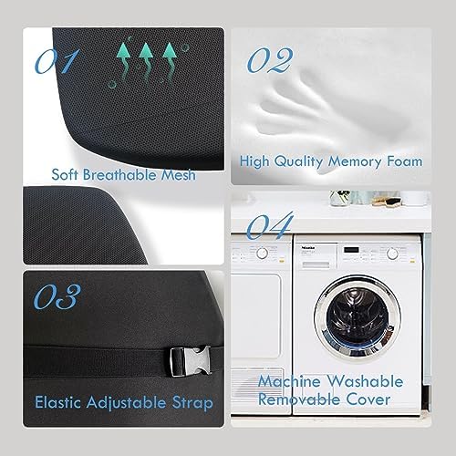 Super Cozy Lumbar Support Pillow for Car/Office Chair, 100% Memory Foam - Image 3
