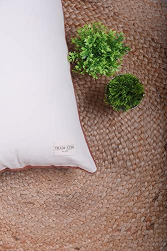 Trade Star Decorative Throw Pillow Cover 100% Cotton Handloomed Pillow Case for Couch Sofa Bed Modern Farmhouse Pillowcase (Rust Blossom 12X24 INCHES) - Image 5