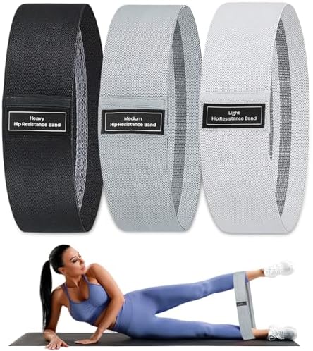 Resistance Bands, Fabric Workout Bands for Women & Men, Cloth Booty Resistance Loop Bands, Thick Squat Bands for Home Fitness, Gym, Yoga, Pilates for Butt Legs Thigh Hip Glute by ODOX.MS