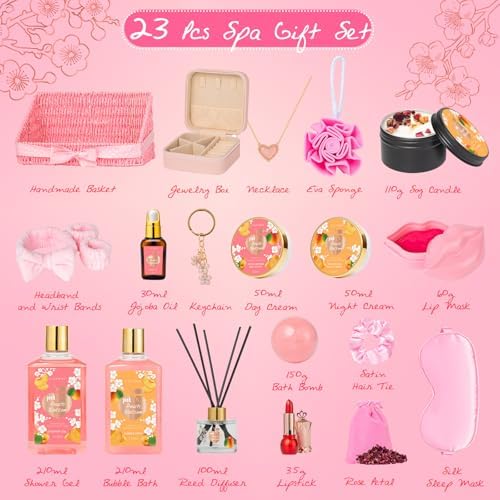 23Pcs Spa Gifts Skin Care Kit Set Luxurious Spa Gift Baskets for Women - Image 3